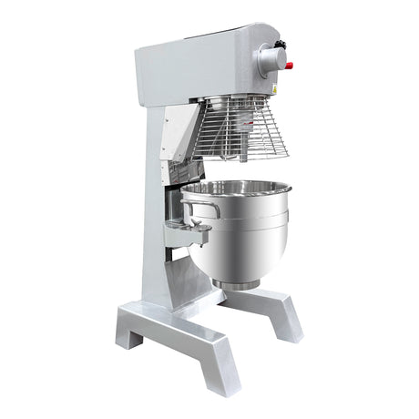 ChefAsst CA-MX30B 30 Qt. 3-Speed Planetary Floor Mixer with Guard & Standard Accessories