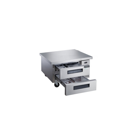 Dukers DCB52-60-D2 60" Refrigerated Chef Base with 2 Drawers, All Stainless Steel