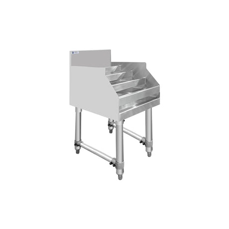ChefAsst 12" Wide CA-LD1223-316 5-Tier Stainless Steel Commercial Liquor Shelf Display Rack