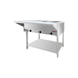 Flamaster FLM-ST3-SS Three Pan Open Well Electric Steam Table with Undershelf - 120V, 1500W