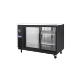 Polarman PLM-BC3-24SD 61" Black Glass Door Back Bar Refrigerator with LED Lighting