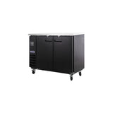 Polarman PLM-BC2-24 49" Black Solid Door Back Bar Refrigerator with LED Lighting