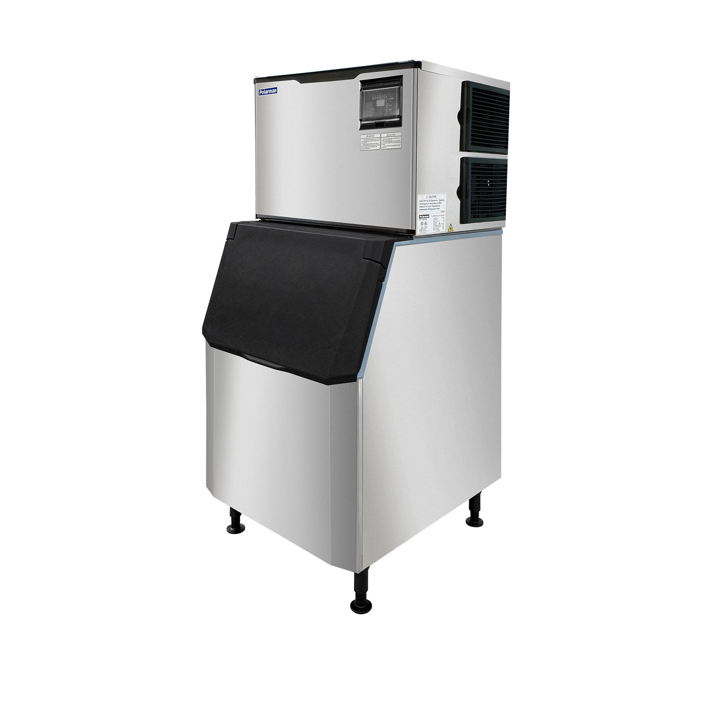 Polarman PLM-529 30" Air-Cooled Cube 500 lb Ice Machine with 375 lb Bin
