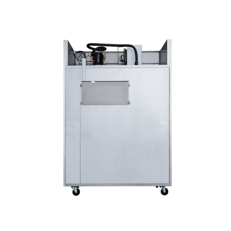Dukers D55AF 55 1/8" Two Section Reach-In Freezer with Solid Full Doors, Top Mount, Stainless Steel, 42.3 Cu.Ft.