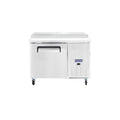 Polarman PLM-P44S 47 3/8" Refrigerated Pizza Prep Table with One Solid Full Door, (6) 1/3 Size Pans