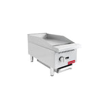 Flamaster FLM-G12-M 12" Countertop Griddle with Manual Control, NG/LPG, 30,000 BTU, 1 Burner