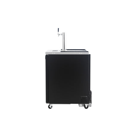 Polarman PLM-BCBD1 24 1/8" Single Tap Kegerator Beer Dispenser with 2 Solid Doors, 8.1 cu. ft.