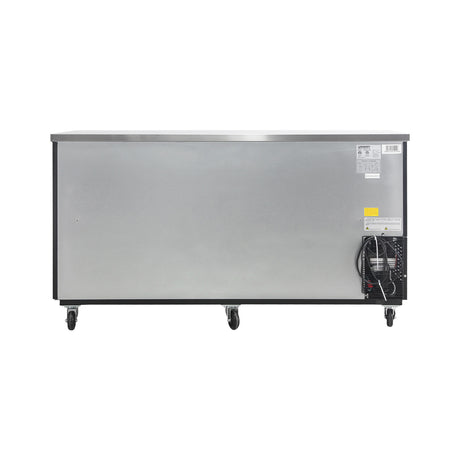 Polarman PLM-BC4-24G 73" Black Glass Door Back Bar Refrigerator with LED Lighting