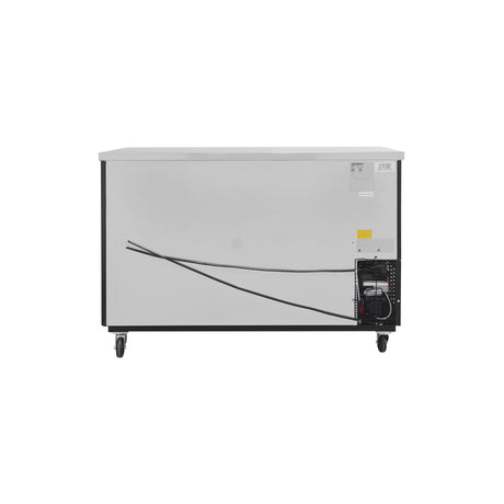 Polarman PLM-BC3-24G 61" Black Glass Door Back Bar Refrigerator with LED Lighting