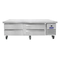 Polarman PLM-CBR72 74" Refrigerated Chef Base, 4 Drawers, 10.8 cu ft, Stainless Steel
