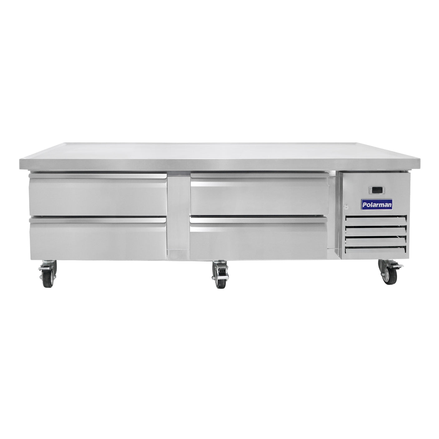 Polarman PLM-CBR72 74" Refrigerated Chef Base, 4 Drawers, 10.8 cu ft, Stainless Steel
