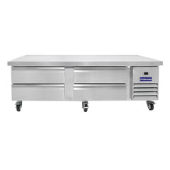 Polarman PLM-CBR72 74" Refrigerated Chef Base, 4 Drawers, 10.8 cu ft, Stainless Steel
