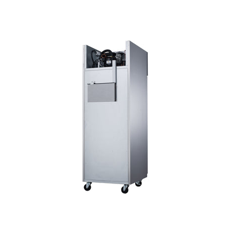 Dukers D28AR 27 1/2" One Section Reach-In Refrigerator with Solid Full Door, Top Mount, Stainless Steel, 19.1 Cu.Ft.