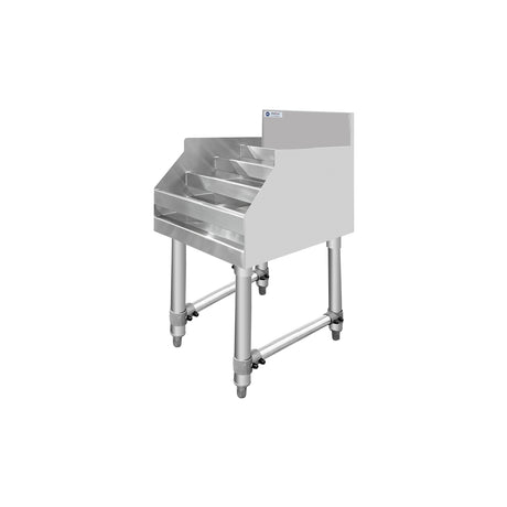 ChefAsst 12" Wide CA-LD1223-316 5-Tier Stainless Steel Commercial Liquor Shelf Display Rack