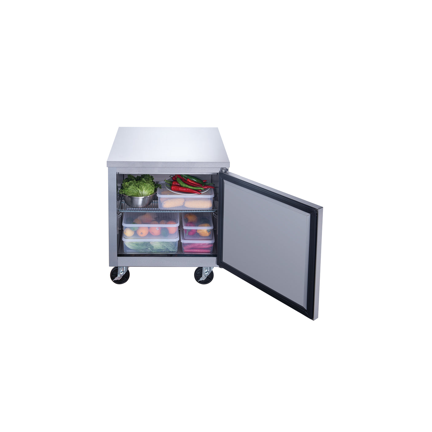 Dukers DUC29R 29" Undercounter Refrigerator with One Solid Full Door, 7 Cu.Ft.