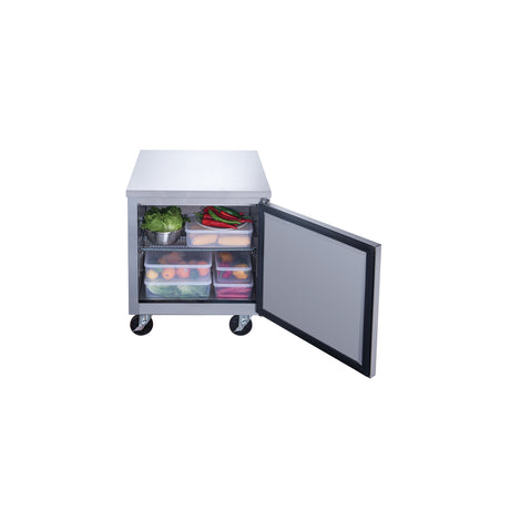 Dukers DUC29R 29" Undercounter Refrigerator with One Solid Full Door, 7 Cu.Ft.