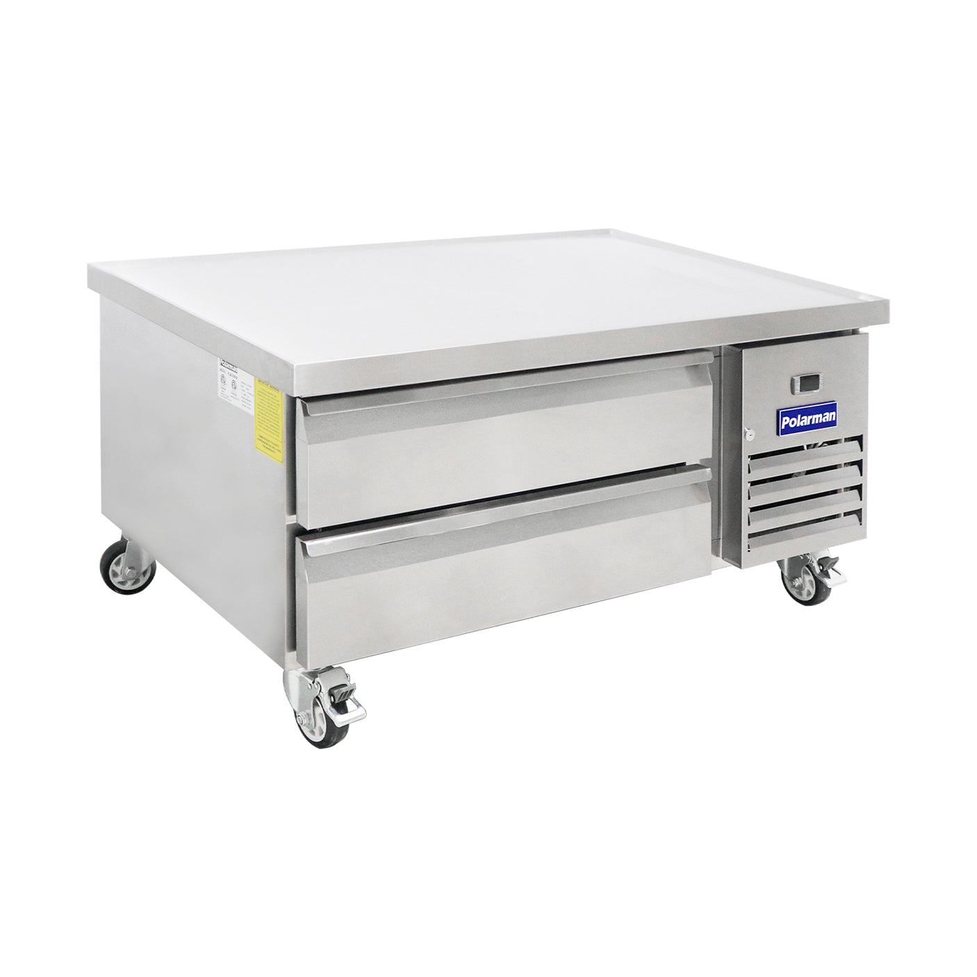 Polarman PLM-CBR48 50" Refrigerated Chef Base, 2 Drawers, 5.9 cu ft, Stainless Steel