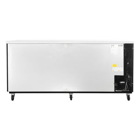 Polarman PLM-BC-4G 90 3/8" Black Glass Door Back Bar Refrigerator with LED Lighting