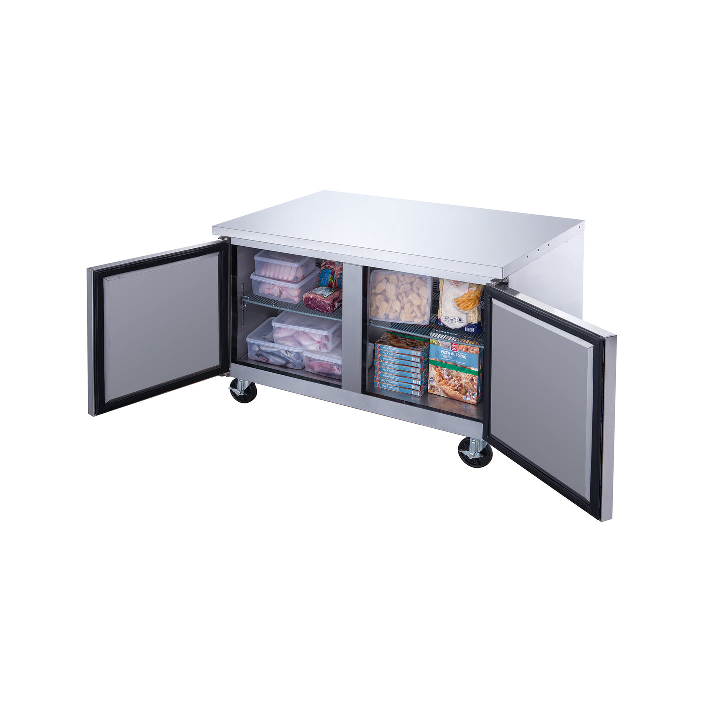 Dukers DUC48R 48 1/8" Undercounter Refrigerator with Two Solid Full Doors, 12.2 Cu.Ft.