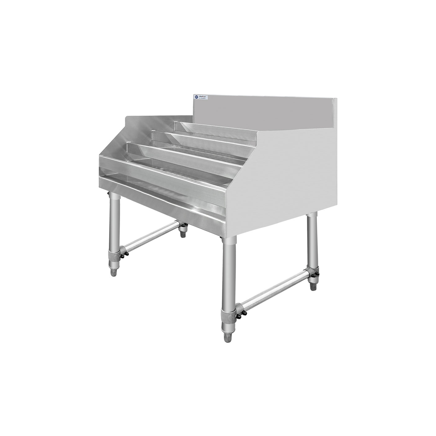 ChefAsst 36" Wide CA-LD3623-316 5-Tier Stainless Steel Commercial Liquor Shelf Display Rack