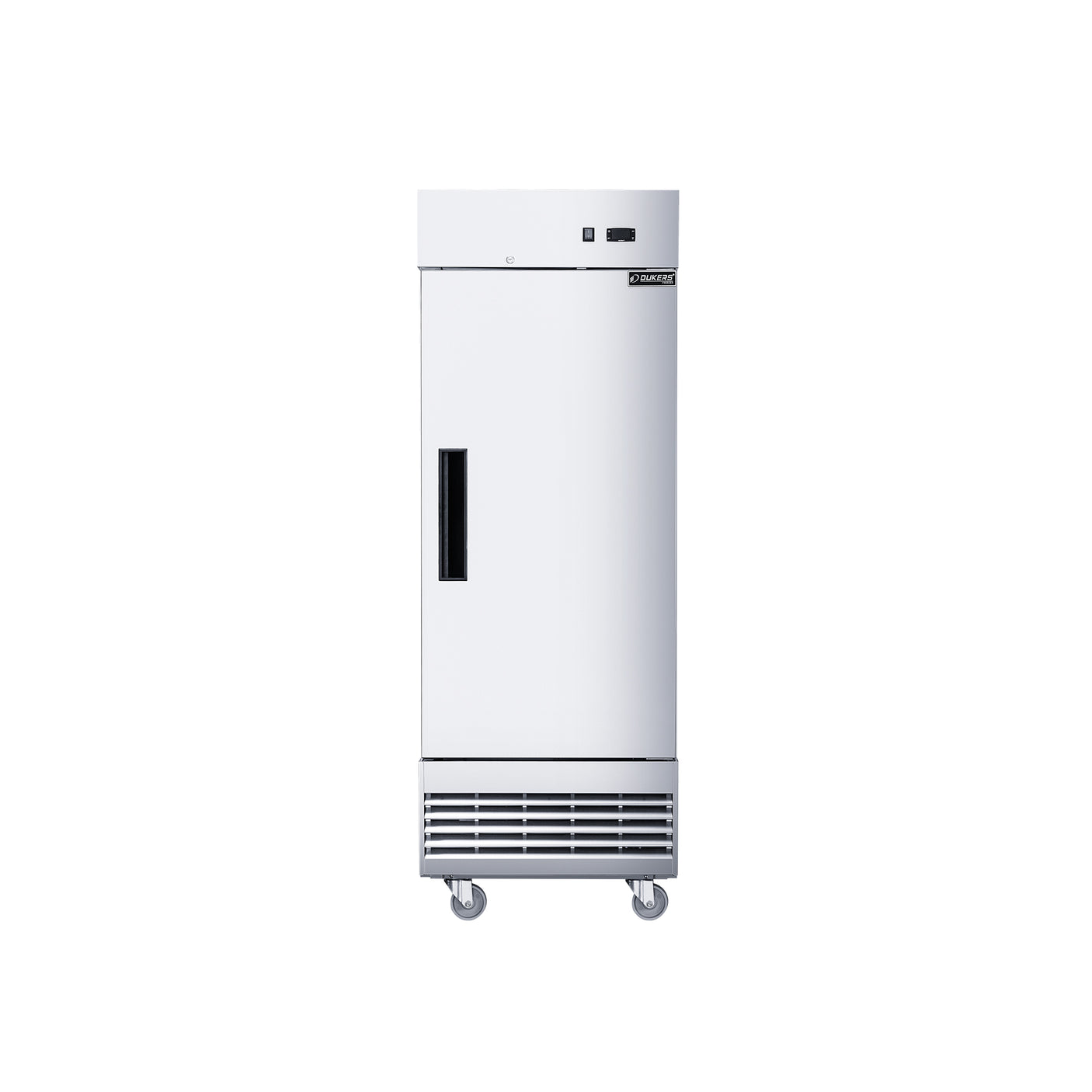 Dukers D28EF 27 1/2" One Section Reach-In Freezer with Solid Full Door, Bottom Mount, Stainless Steel, 15.9 Cu.Ft.