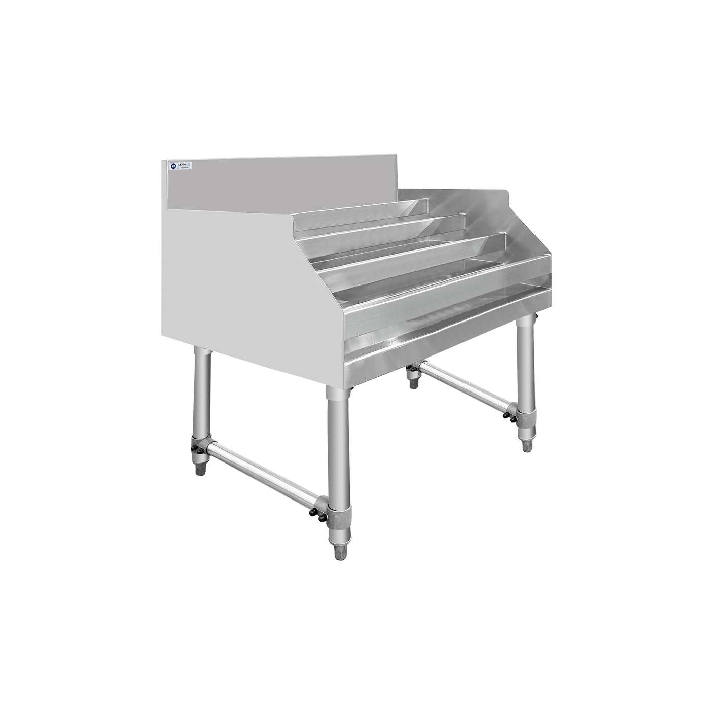 ChefAsst 36" Wide CA-LD3623-316 5-Tier Stainless Steel Commercial Liquor Shelf Display Rack