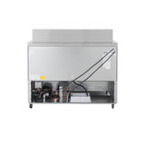Polarman PLM-S48S 48 1/4" Stainless Steel Sandwich Prep Table with Two Solid Full Doors, (12) 1/6 Size Pans