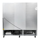 Polarman PLM-81RGS 81" Reach-In Refrigerator with Triple Glass Doors with LED Lighting, Bottom Mount, Stainless Steel, 72 cu. ft.