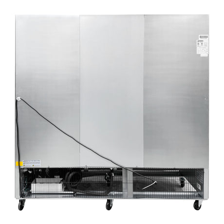 Polarman PLM-81RGS 81" Reach-In Refrigerator with Triple Glass Doors with LED Lighting, Bottom Mount, Stainless Steel, 72 cu. ft.