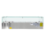 Polarman PLM-PDX-60G 59" Countertop Refrigerated Topping Rail with Sneeze Guard