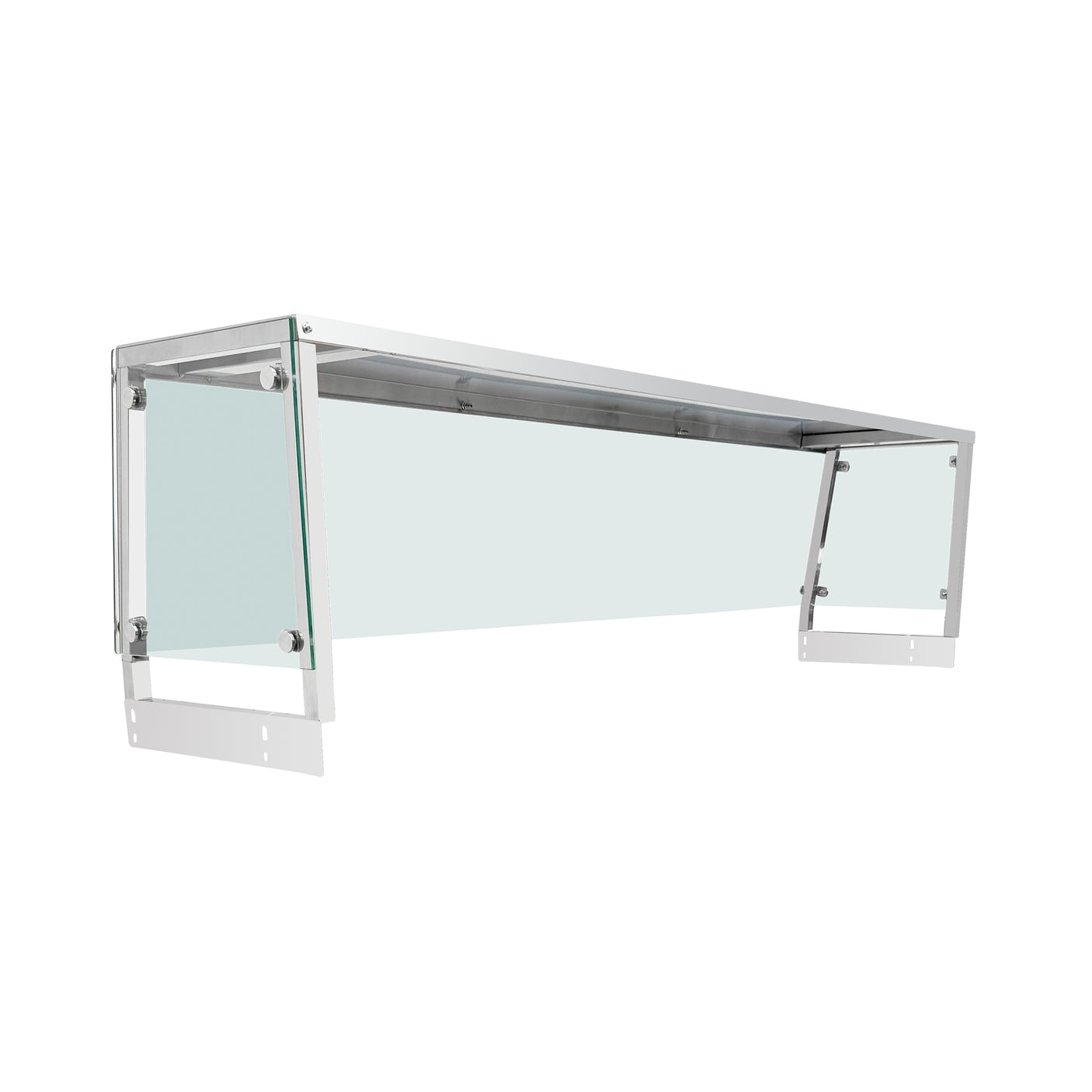 Flamaster FLM-ST5-OSG Trapezoid Sneeze Guard for 5-Pan Steam Table