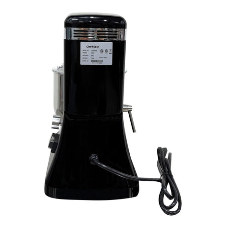 ChefAsst CA-MXN7C Black 7 Qt. Bowl Lift Countertop Mixer with Standard Accessories