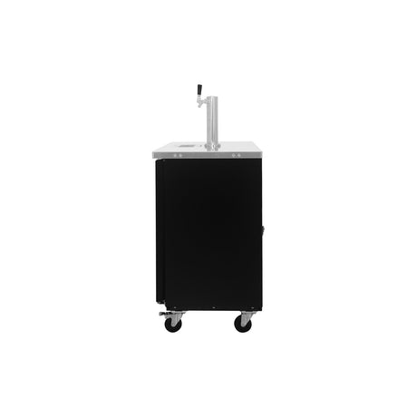 Polarman PLM-BCBD2-1 49 1/8" Double Tap Kegerator Beer Dispenser with 2 Solid Doors, 12.5 cu. ft.
