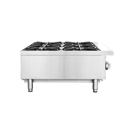 Flamaster FLM-HP36-M 36" Countertop Gas Hot Plate, NG/LPG, 150,000 BTU, 6 Burners