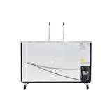 Polarman PLM-BCBD3-2 61 1/16" Dual Single-Tap Kegerator Beer Dispenser with 2 Solid Doors, 16.6 cu. ft.
