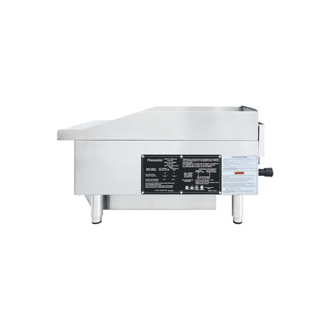 Flamaster FLM-G12-M 12" Countertop Griddle with Manual Control, NG/LPG, 30,000 BTU, 1 Burner