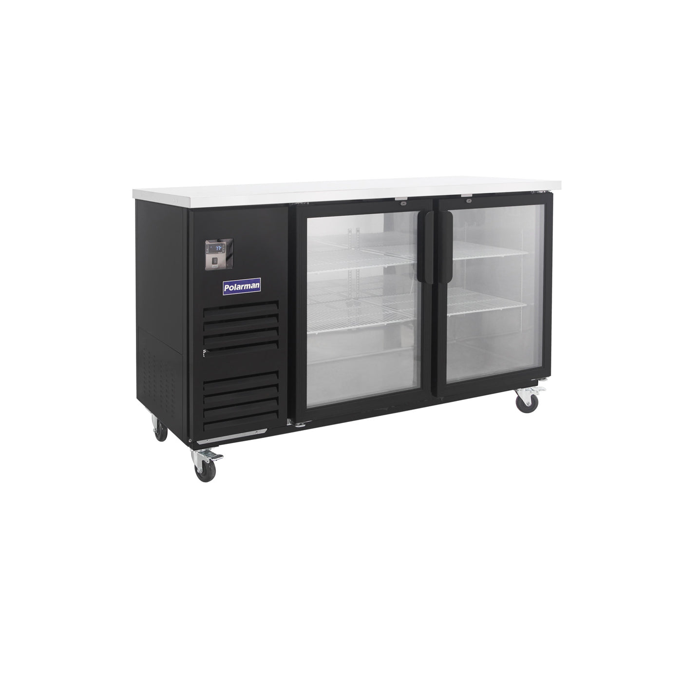 Polarman Back Bar Cooler With 2 Glass Swing Doors