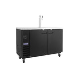 Polarman PLM-BCBD3-1 61 1/16" Double Tap Kegerator Beer Dispenser with 2 Solid Doors, 16.6 cu. ft.
