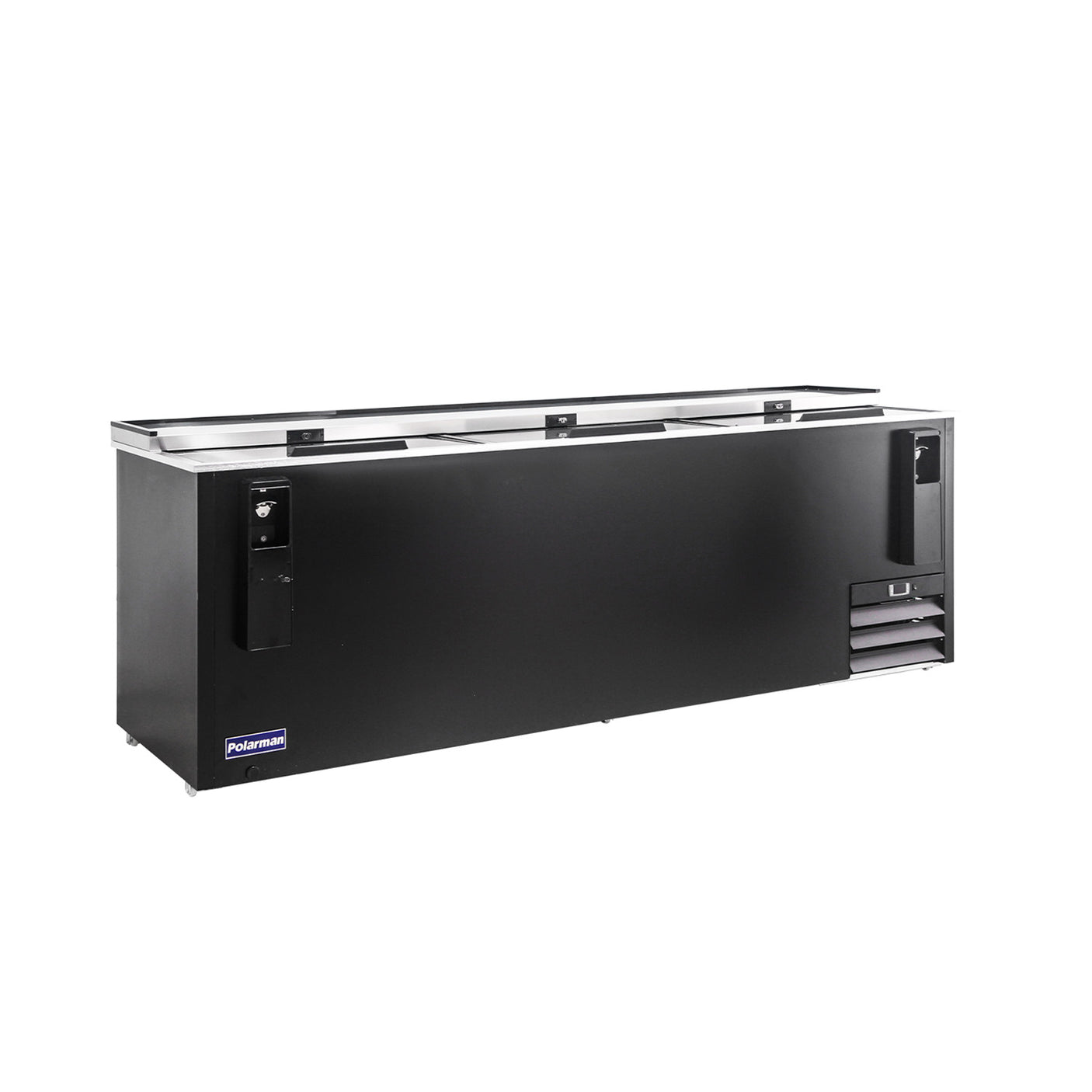 Polarman PLM-B95A 95 5/16" Black Horizontal Bottle Cooler