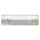 Polarman PLM-PDX-63G 63" Countertop Refrigerated Topping Rail with Sneeze Guard