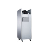Dukers D28AR 27 1/2" One Section Reach-In Refrigerator with Solid Full Door, Top Mount, Stainless Steel, 19.1 Cu.Ft.