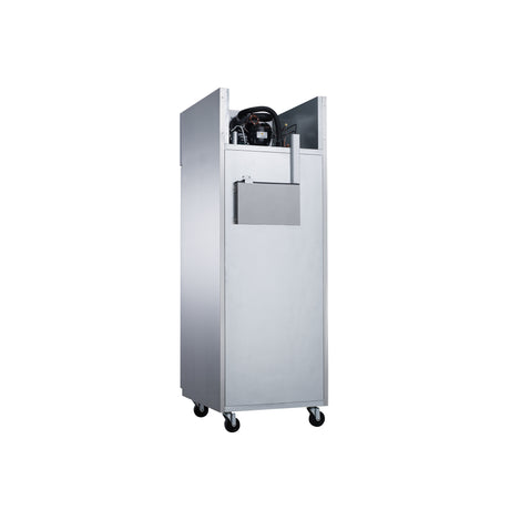 Dukers D28AR 27 1/2" One Section Reach-In Refrigerator with Solid Full Door, Top Mount, Stainless Steel, 19.1 Cu.Ft.