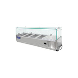 Polarman PLM-PDX-48G 47" Countertop Refrigerated Topping Rail with Sneeze Guard