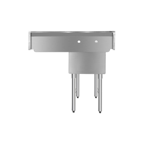 ChefAsst 40" CA-S1C181812-18R-316 16-Gauge Stainless Steel Single Compartment Commercial Sink with Stainless Steel Legs, and Right 18" Drainboard - 18" x 18" x 12" Bowl