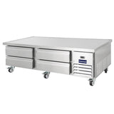Polarman PLM-CBR72 74" Refrigerated Chef Base, 4 Drawers, 10.8 cu ft, Stainless Steel
