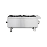 Flamaster FLM-HP12-M 12" Countertop Gas Hot Plate, NG/LPG, 50,000 BTU, 2 Burners
