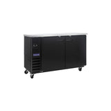 Polarman PLM-BC3-24 61" Black Solid Door Back Bar Refrigerator with LED Lighting