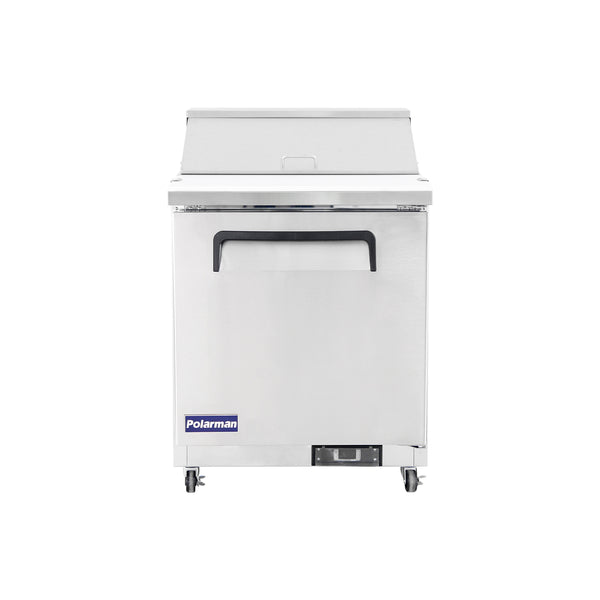 Polarman 28 15/16" PLM-S29S Salad Sandwich Prep Table Stainless Steel Solid Single Door