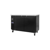 Polarman PLM-BC3-24 61" Black Solid Door Back Bar Refrigerator with LED Lighting