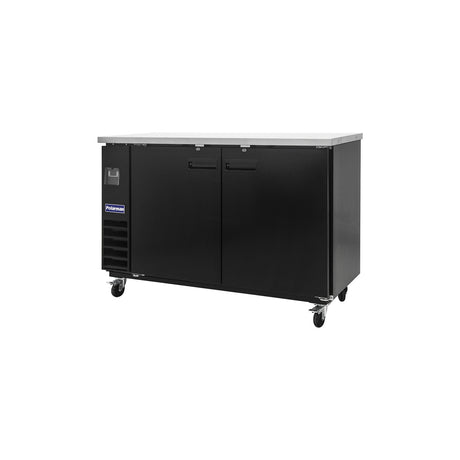 Polarman PLM-BC3-24 61" Black Solid Door Back Bar Refrigerator with LED Lighting